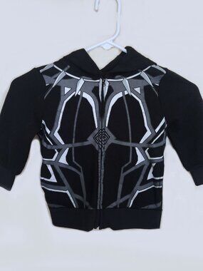 Marvel Studios The Infinity Saga Toddler Size 2 Black Hoodie Zip up Sweatshirt